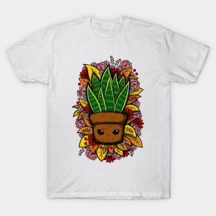 Cute Snake Plant Illustration T-Shirt